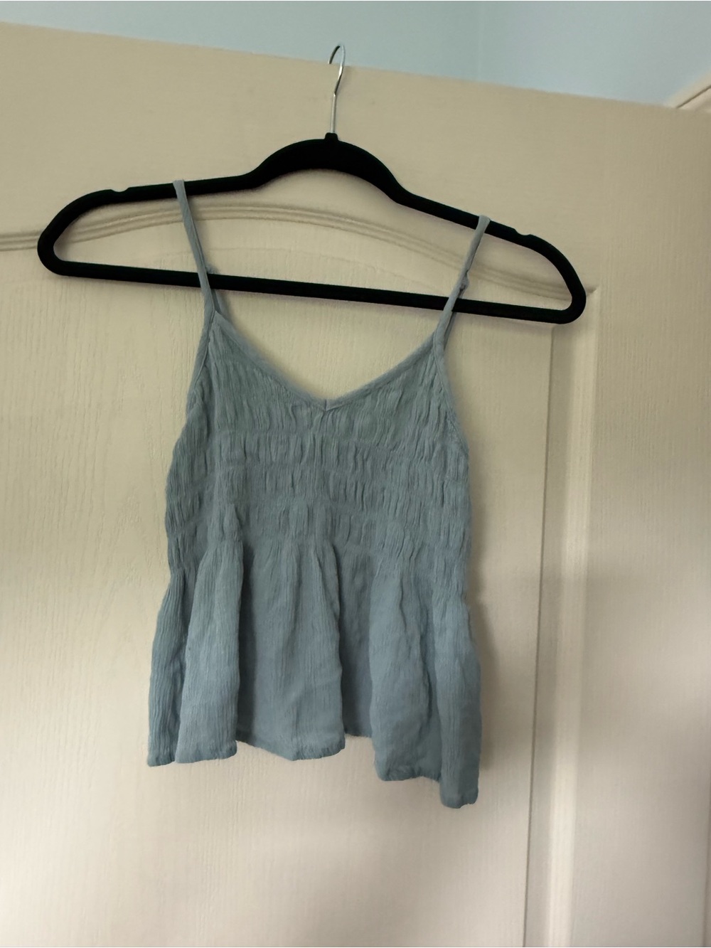 Ron Jon Pale Blue Smocked V-Neck Camisole